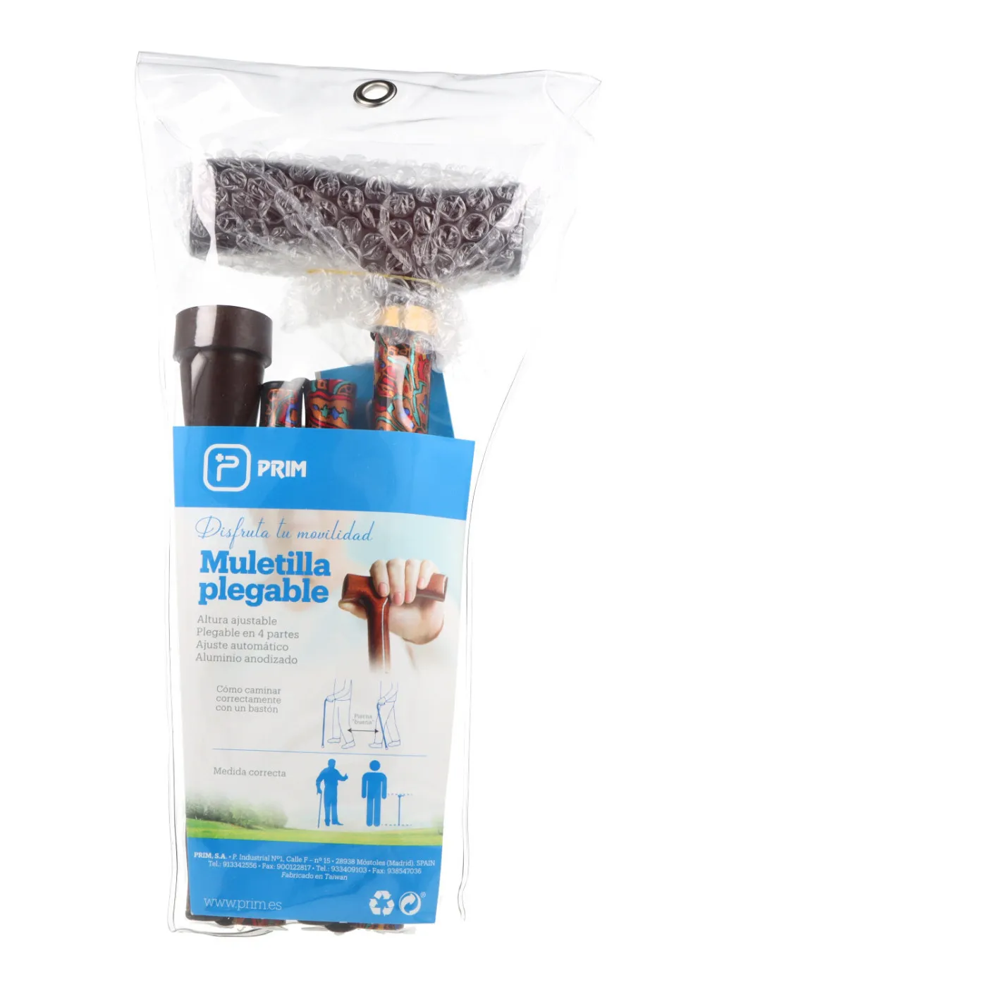 Prim Muletilla Plegable Aluminio Oriental Oro Fa