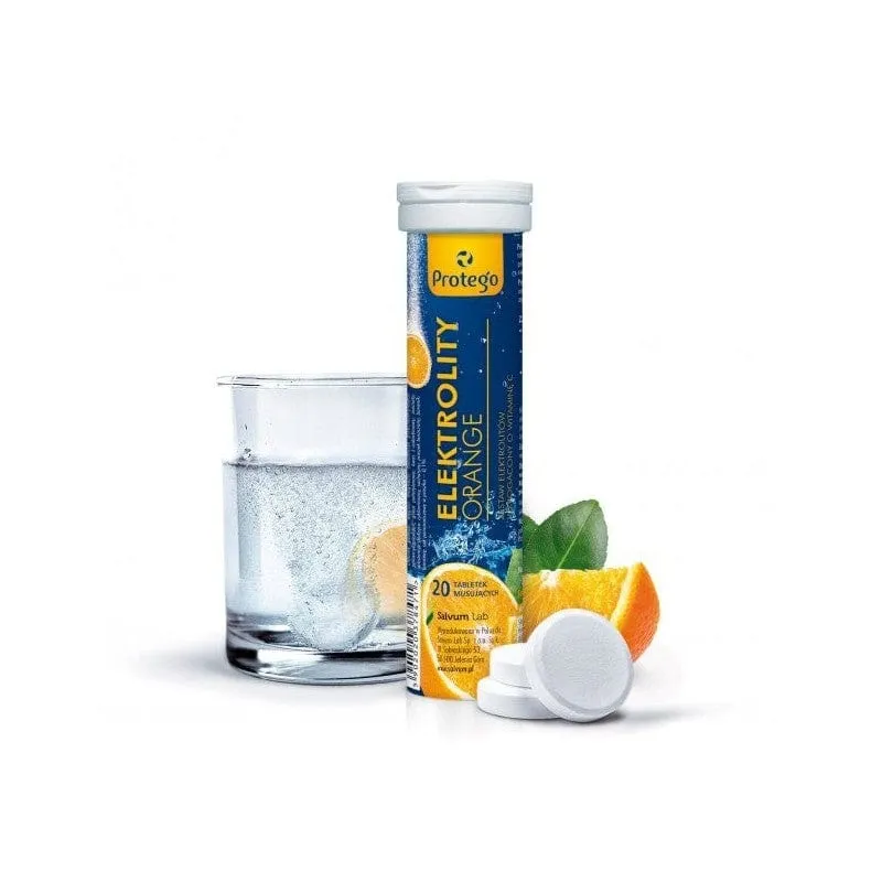 Protego Electrolitos, Naranja - 20 Tabletas