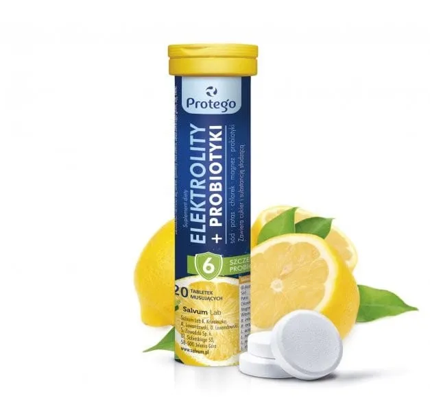 Protego Electrolitos + Probióticos - 20 Tabletas Efervescentes