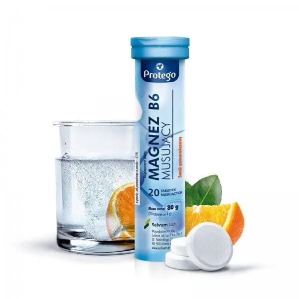 Protego Magnesio, Vitamina B6 - 20 Tabletas Efervescentes