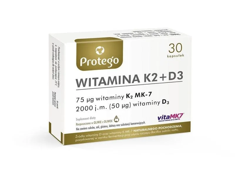 Protego Vitamina K2+D3 - 30 cápsulas