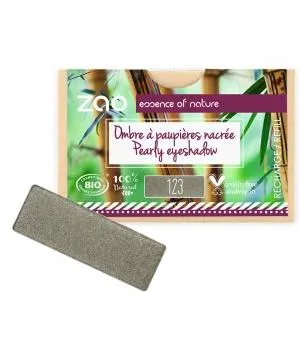 Recambio sombra de ojos nacarada rectangular 123 gris caqui - Zao Make up