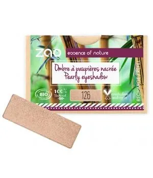 Recambio de sombra de ojos nacarada rectangular 126 pétalo dorado - Zao Make up