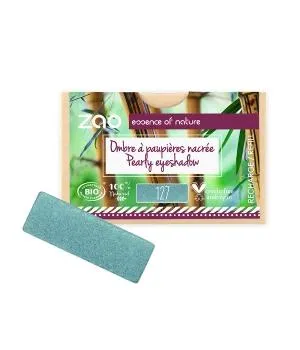 Recambio de sombra de ojos nacarada rectangular 127 Azul pavo real - Paon-Zao Make up