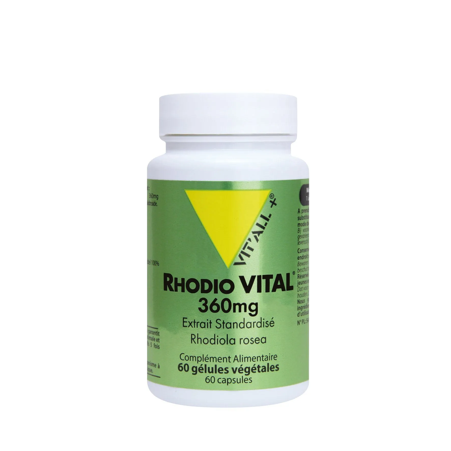 Rhodio Vital 360mg - 60 cápsulas vegetales - Vit'all+