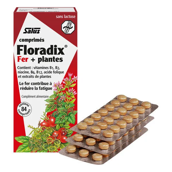 Floradix, Hierro+Plantas-84 comprimidos-Salus