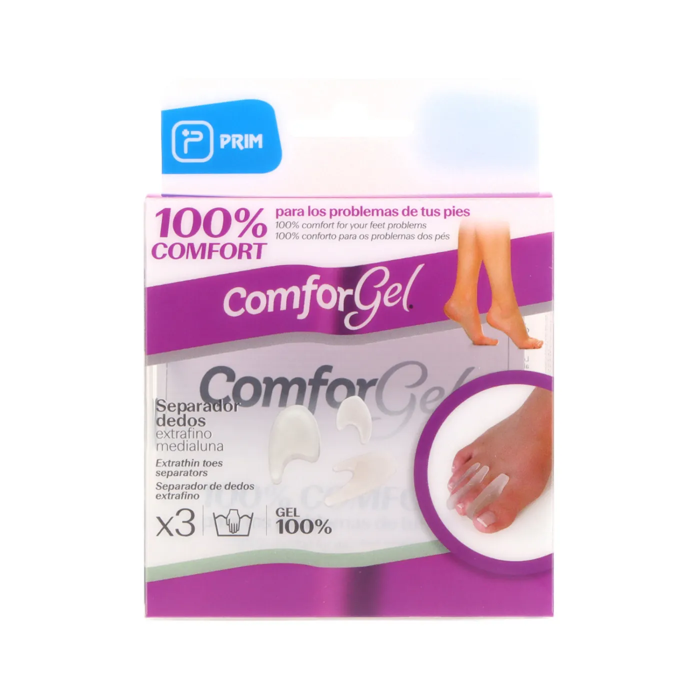 Separadedos Comforgel Media Luna Extrafino 3 Uni