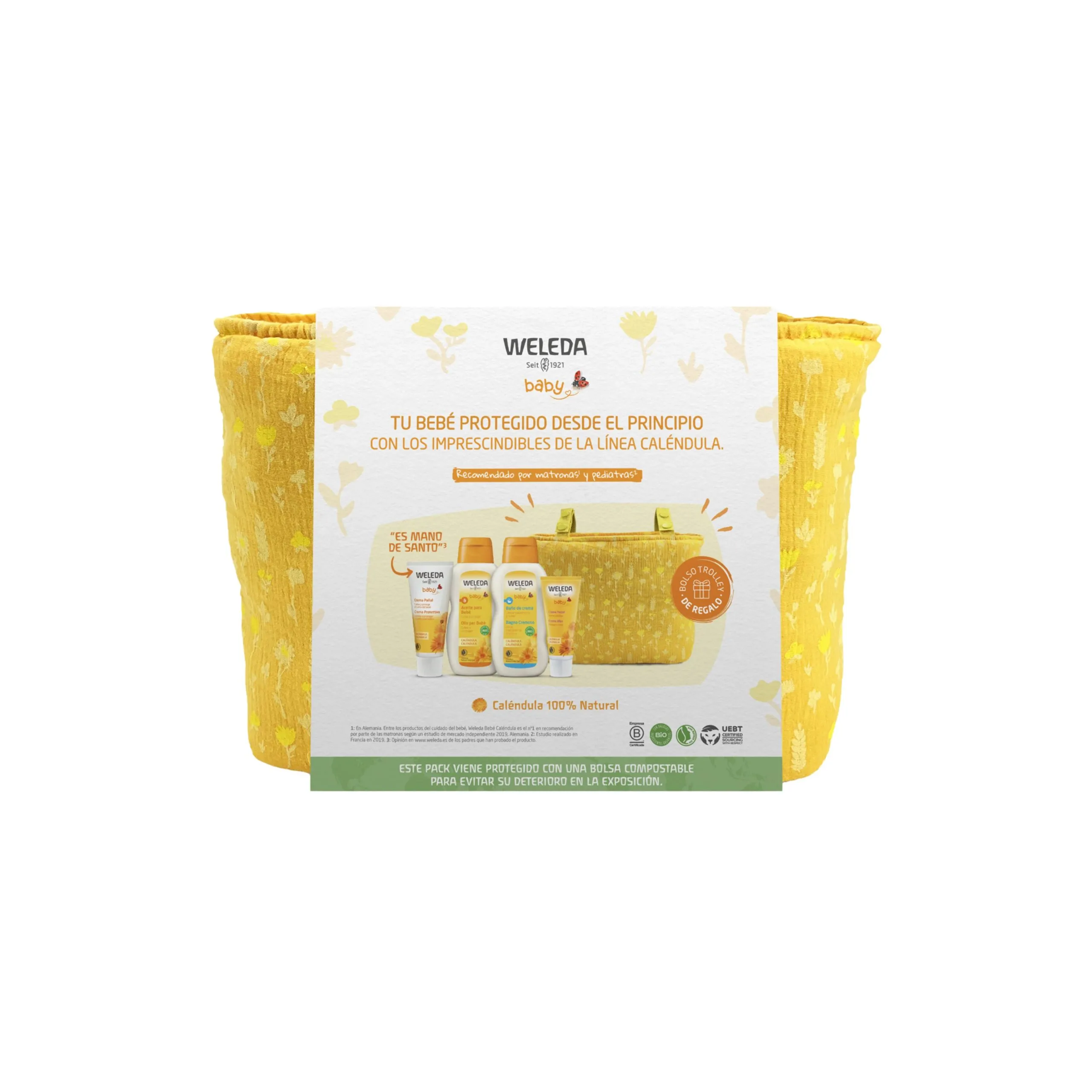 Pack de productos de caléndula Bienvenido Bebé