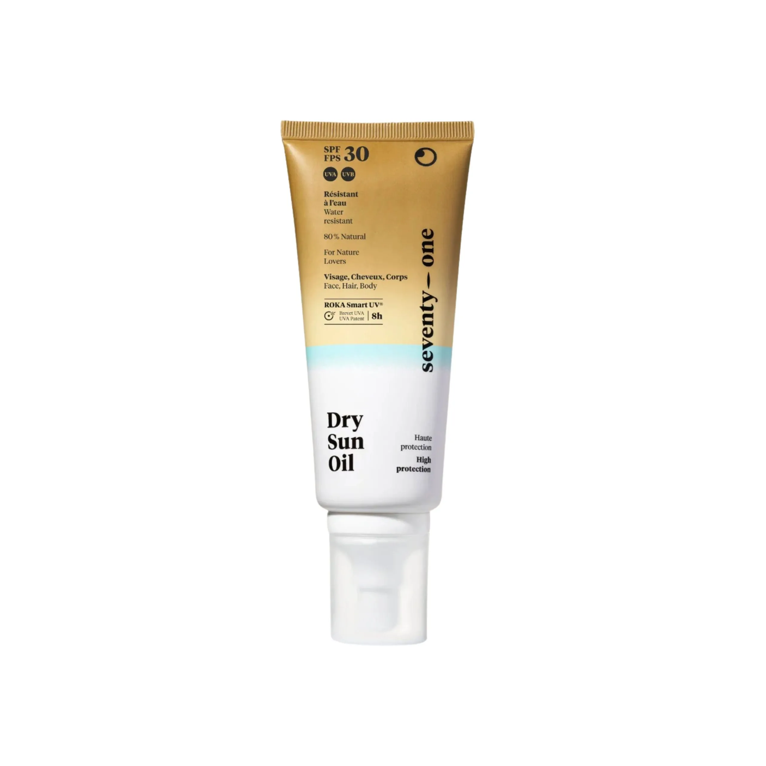 Aceite en seco protector solar facial, capilar y corporal SPF30+