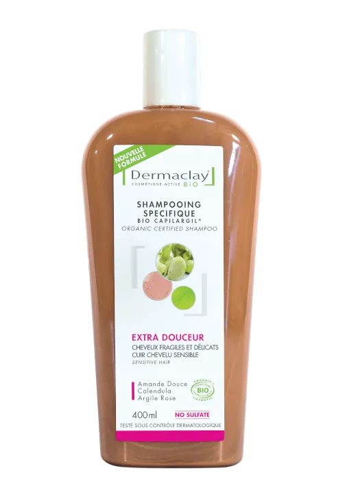 Champú para cuero cabelludo sensible con arcilla rosa-250ml-Dermaclay