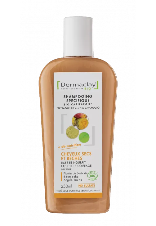 Champú de arcilla orgánica-Cabello seco y áspero-250ml-Dermaclay
