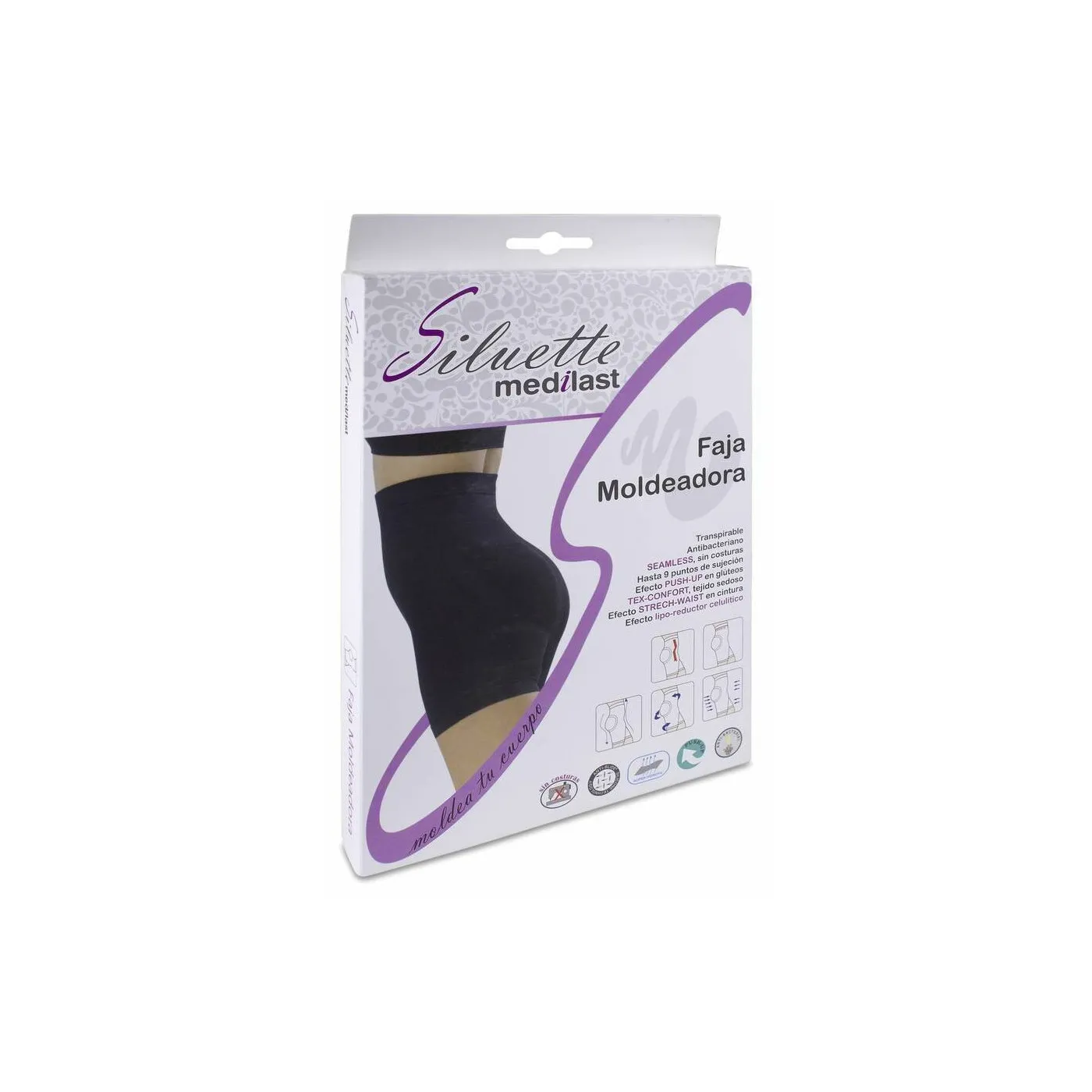 Medilast Siluette Faja Moldeadora Negra Talla L, 1 Ud