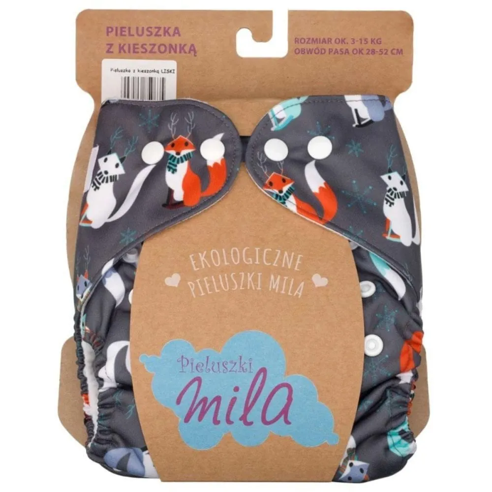 Simed Pañal Reutilizable con Bolsillo - Foxes