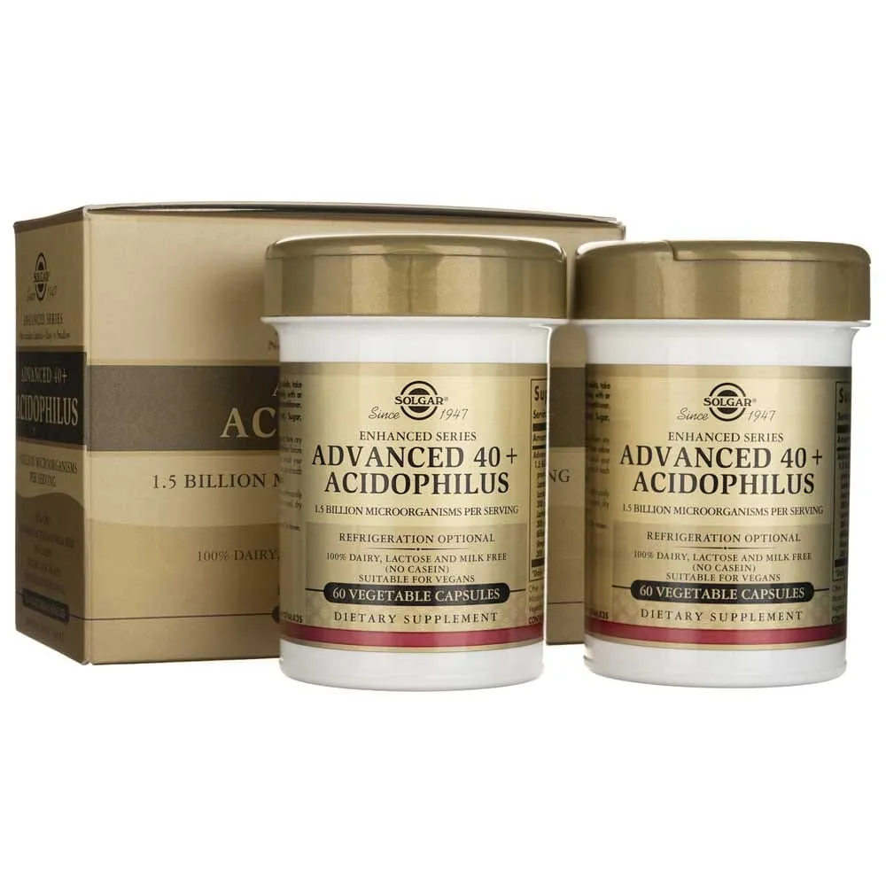 Solgar Advanced 40+ Acidophilus - 120 cápsulas vegetales