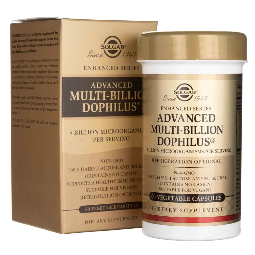 Solgar Advanced Multi-Billion Dophilus - 60 cápsulas vegetales