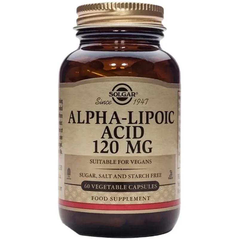 Solgar Ácido Alfa Lipoico 120 mg - 60 Cápsulas
