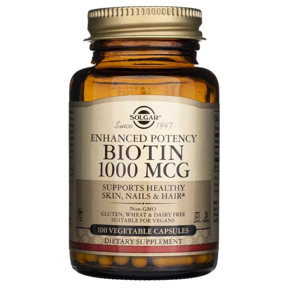 Solgar Biotina 1000 mcg - 100 Cápsulas Vegetales