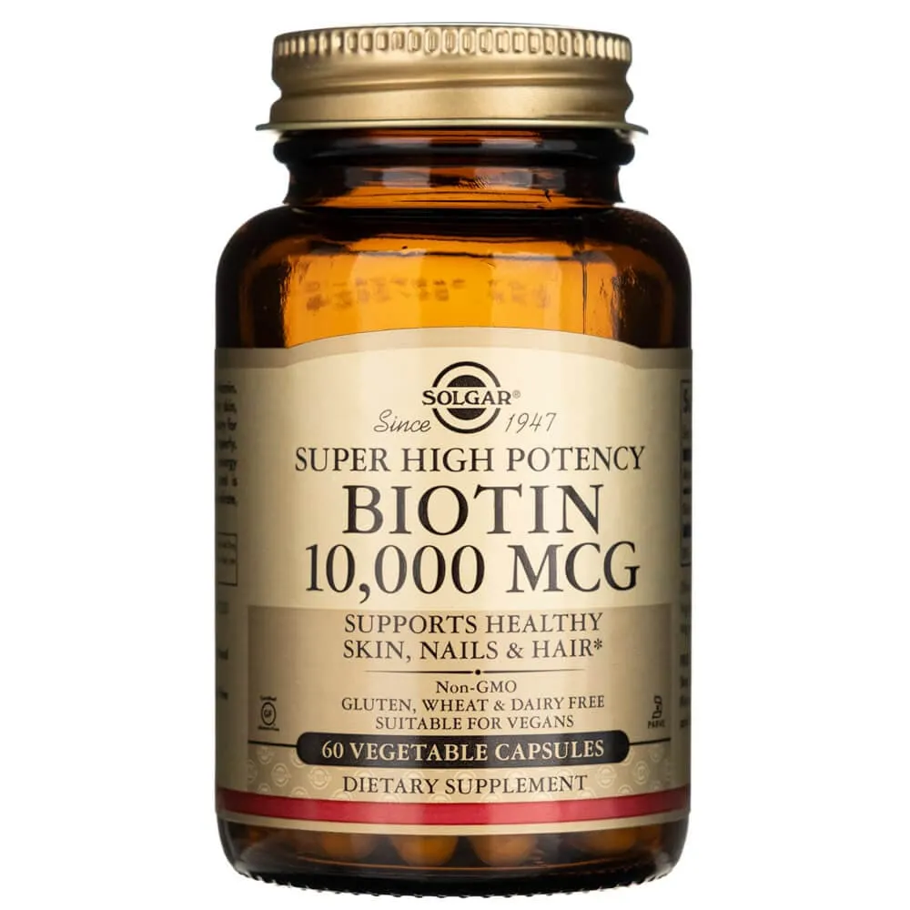 Solgar Biotina 10000 mcg - 60 Cápsulas Vegetales