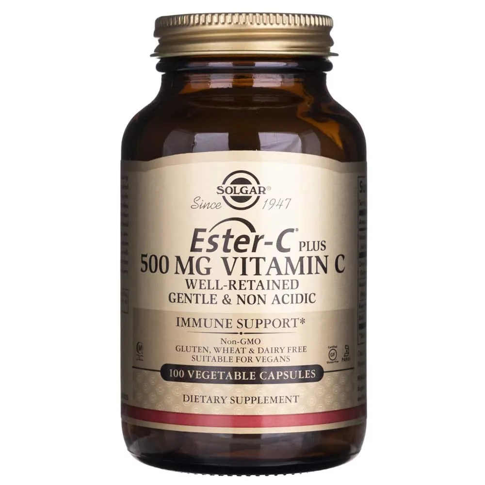 Solgar Ester-C plus Vitamina C 500 mg - 100 Cápsulas Vegetales