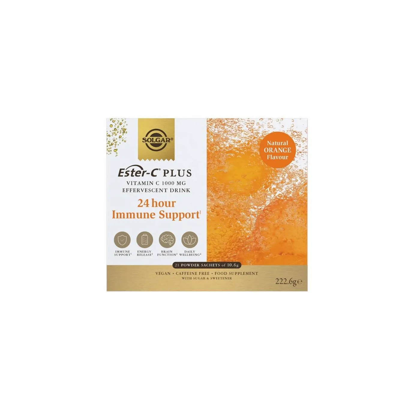 Solgar Esterc Plus Vitamina C 1000 Mg 21 Sobres Efervescentes