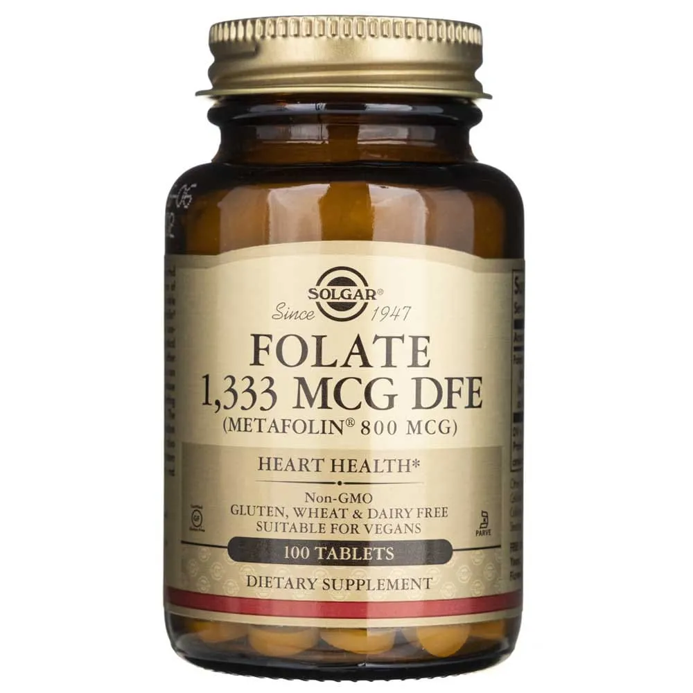 Solgar Folato 1333 mcg DFE (Metafolin ® 800 mcg) - 100 Tabletas