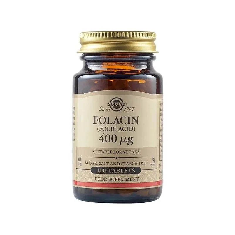 Solgar Folato 666 mcg DFE (Ácido fólico 400 mcg) - 100 Tabletas