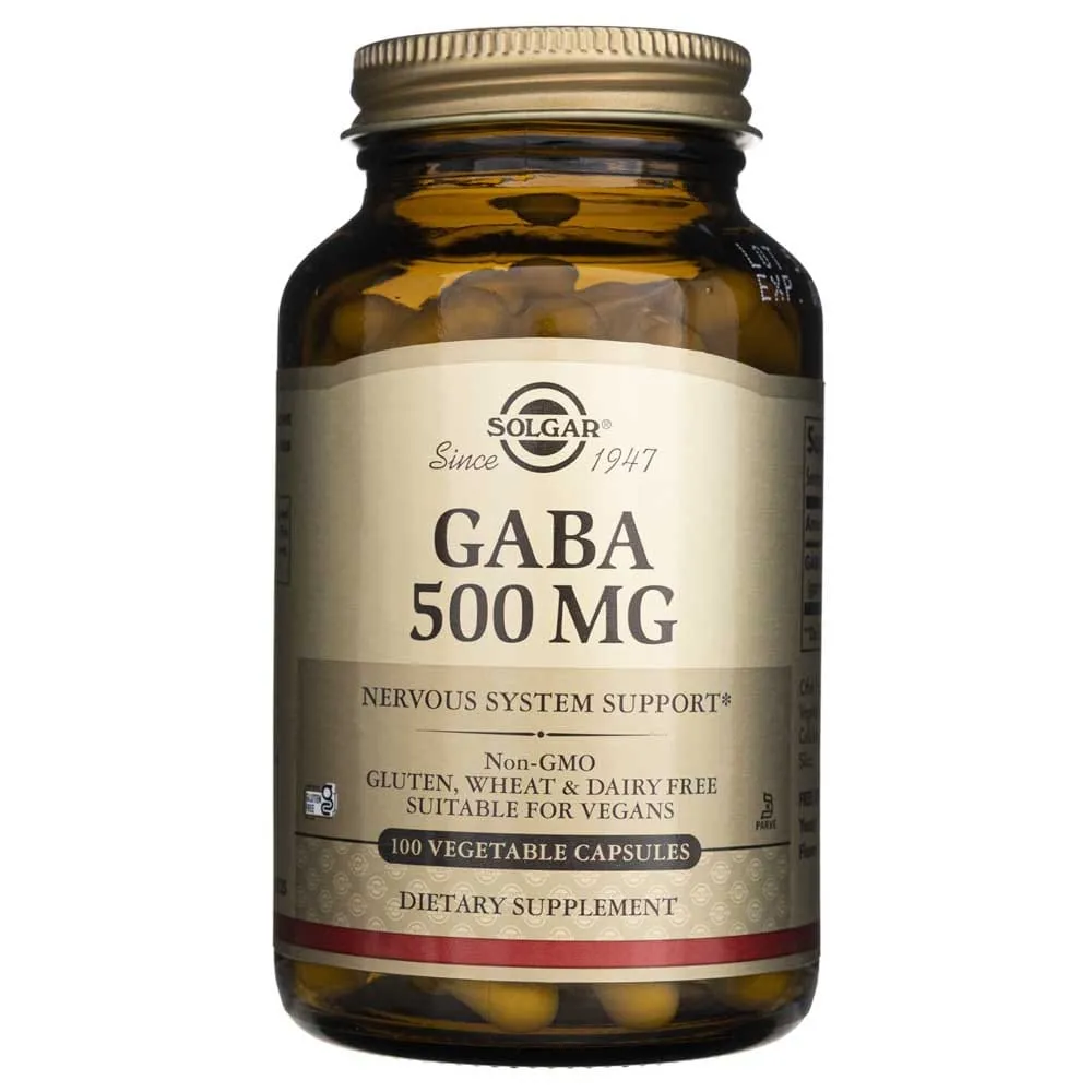 Solgar GABA 500 mg - 100 Cápsulas Vegetales