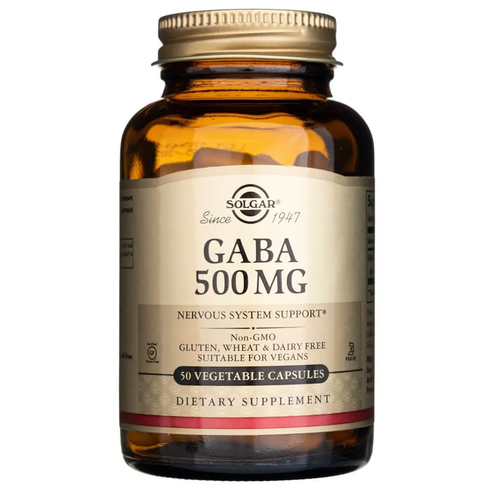 Solgar GABA 500 mg - 50 Cápsulas Vegetales