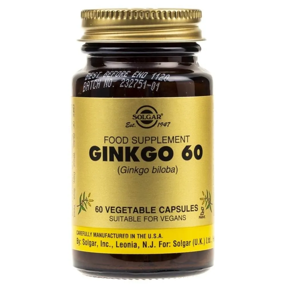 Solgar Ginkgo Biloba - 60 Cápsulas