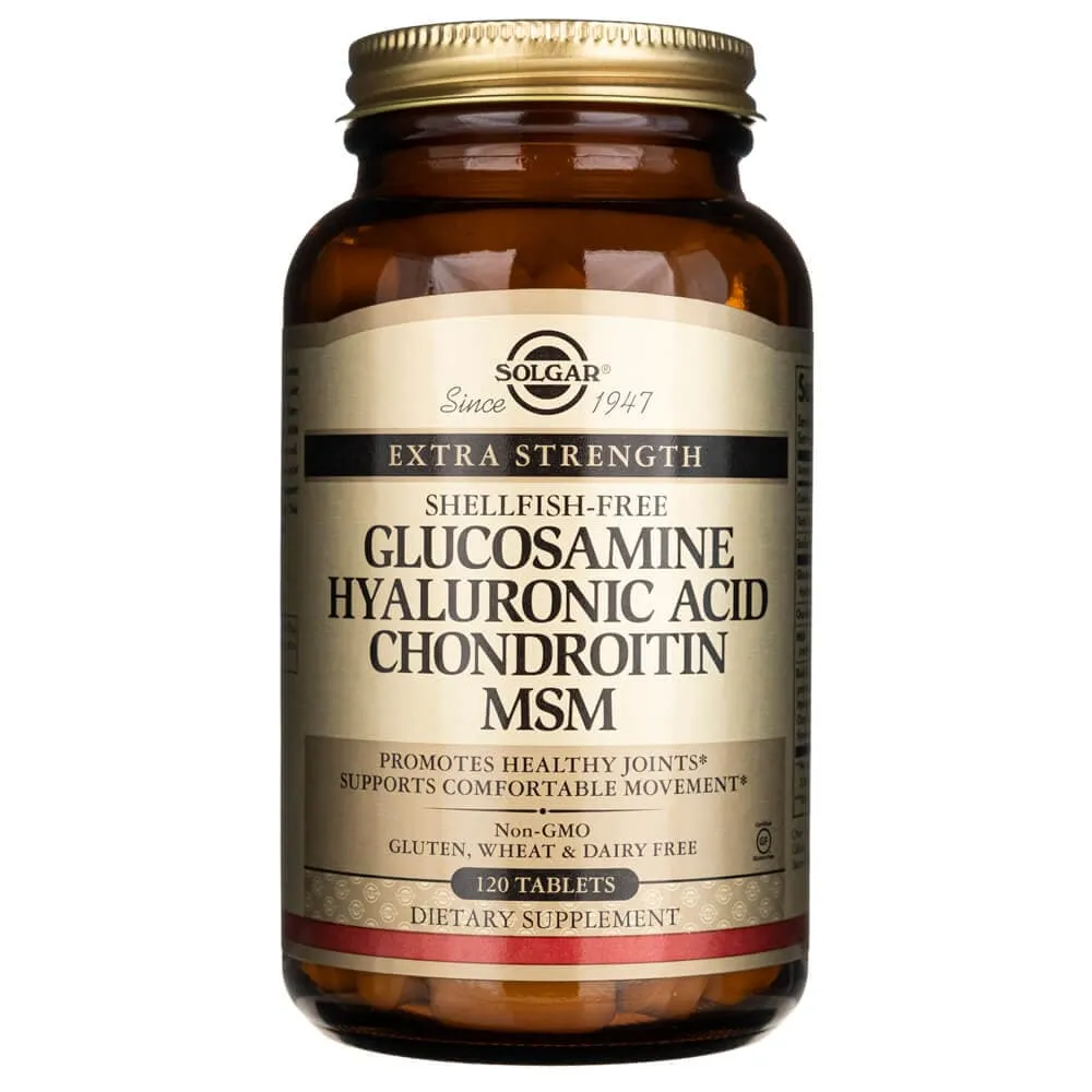 Solgar Glucosamina Ácido Hialurónico Condroitina MSM - 120 Tabletas