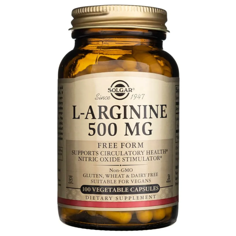 Solgar L-Arginina 500 mg - 100 Cápsulas Vegetales