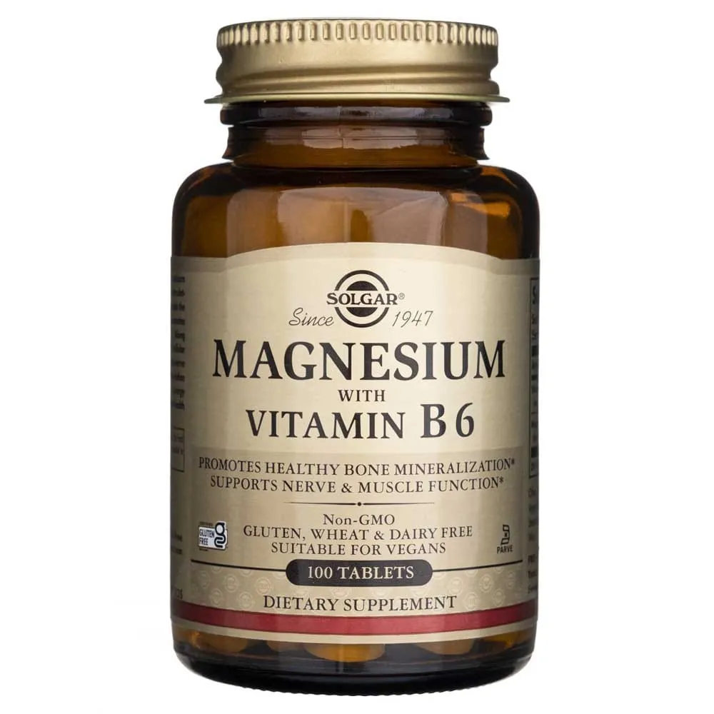 Solgar Magnesio con Vitamina B6 - 100 Tabletas