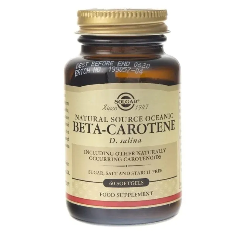 Solgar Betacaroteno natural 7,5 mg - 60 Cápsulas blandas