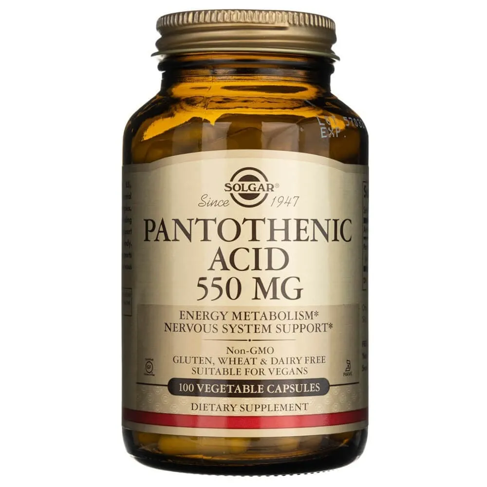 Solgar Ácido pantoténico 550 mg - 100 Cápsulas