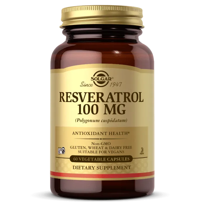 Solgar Resveratrol 100 mg - 60 Cápsulas Vegetales