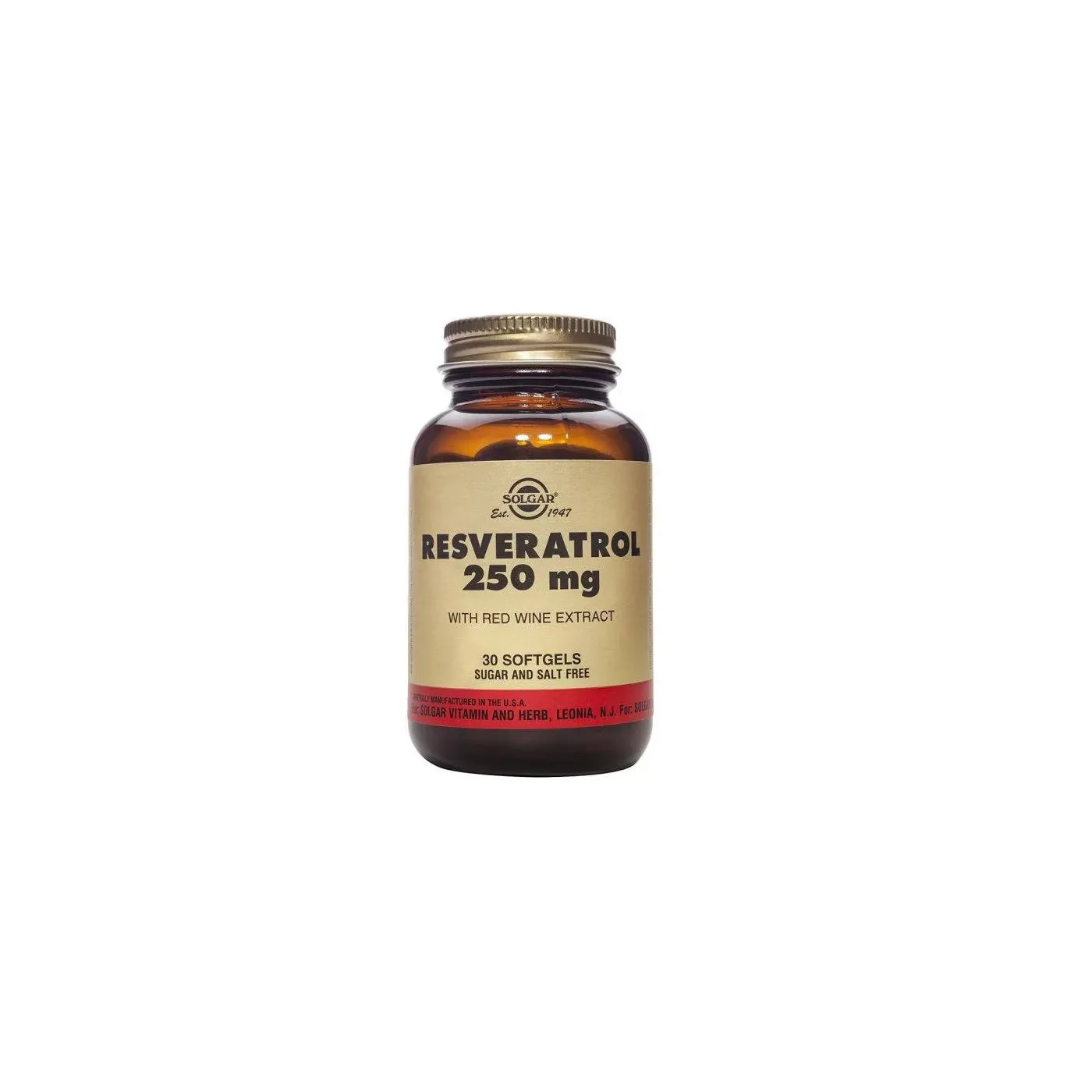 Solgar Resveratrol 250 Mgcon Extrvino Tinto 30 C
