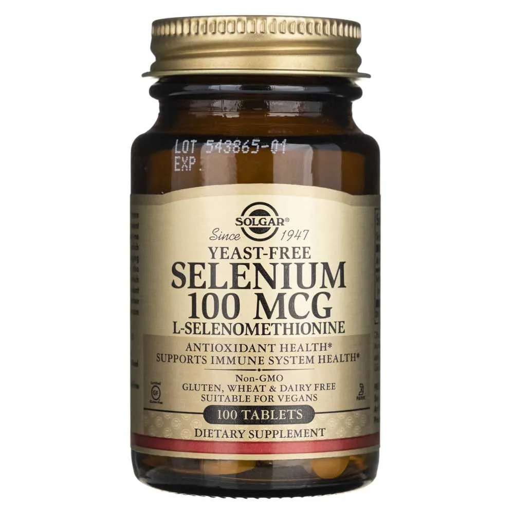 Solgar Selenio sin levadura 100 mcg - 100 Tabletas