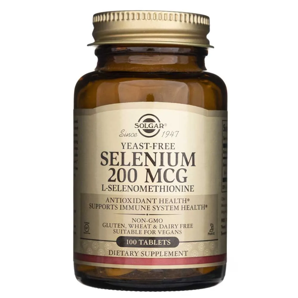 Solgar Selenio sin levadura 200 mcg - 100 Tabletas