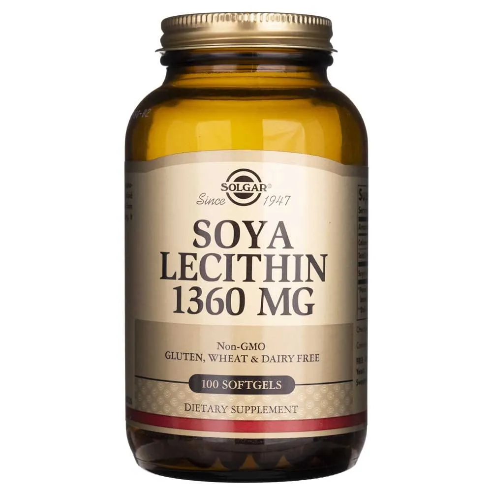 Solgar Lecitina de soja 1360 mg - 100 cápsulas blandas