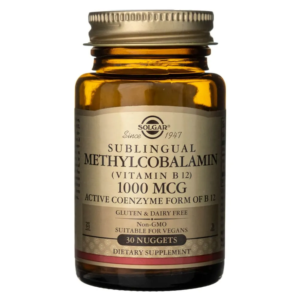 Solgar Metilcobalamina sublingual (Vitamina B12) 1000 mcg - 30 Pepitas