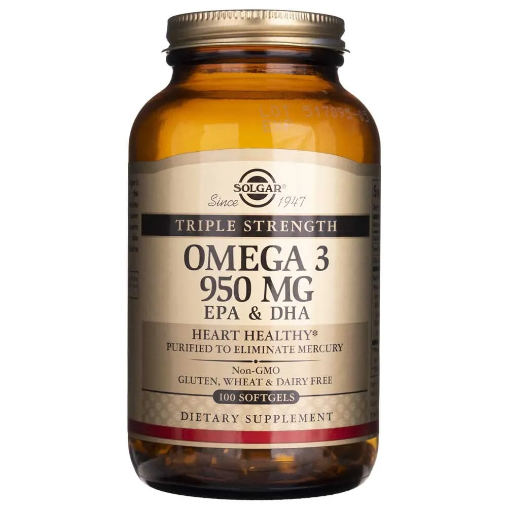 Solgar Omega 3 triple potencia 950 mg - 100 cápsulas blandas