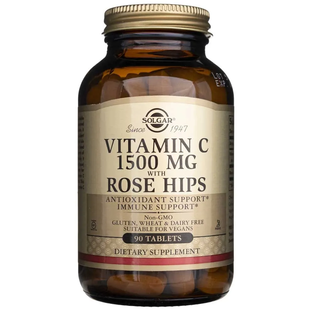 Solgar Vitamina C 1500 mg con Escaramujo - 90 Tabletas