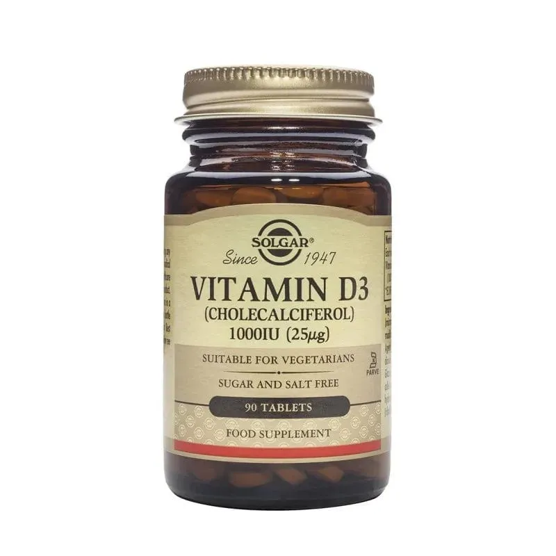Solgar Vitamina D3 25 mcg (1000 UI) - 90 Tabletas