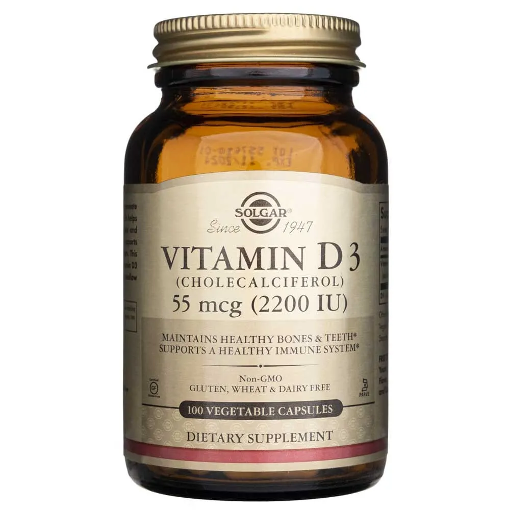 Solgar Vitamina D3 55 mcg (2200 UI) - 50 Cápsulas Vegetales