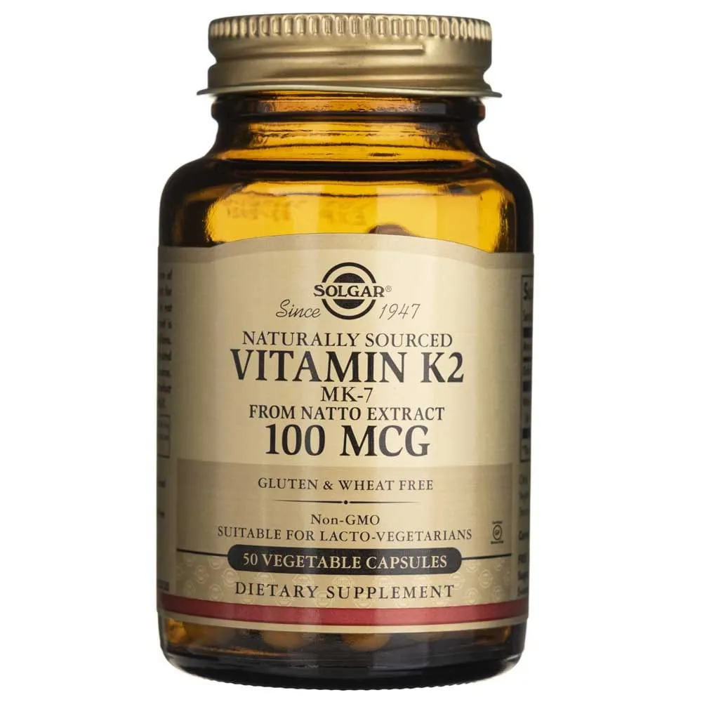 Solgar Vitamina K2 MK-7 100 mcg - 50 Cápsulas Vegetales