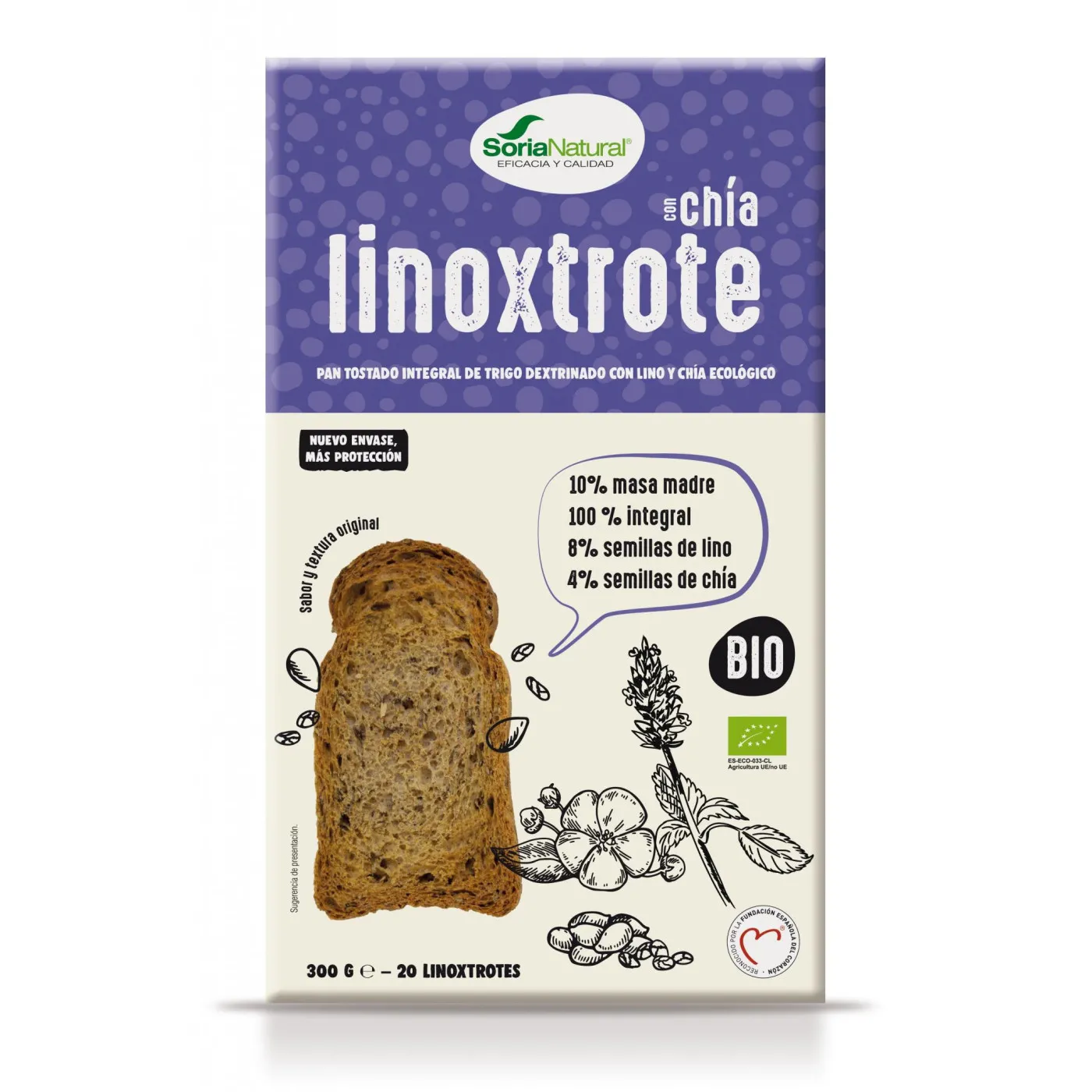 Soria Natural Pan Linoxtrote Integral Con Lino-c