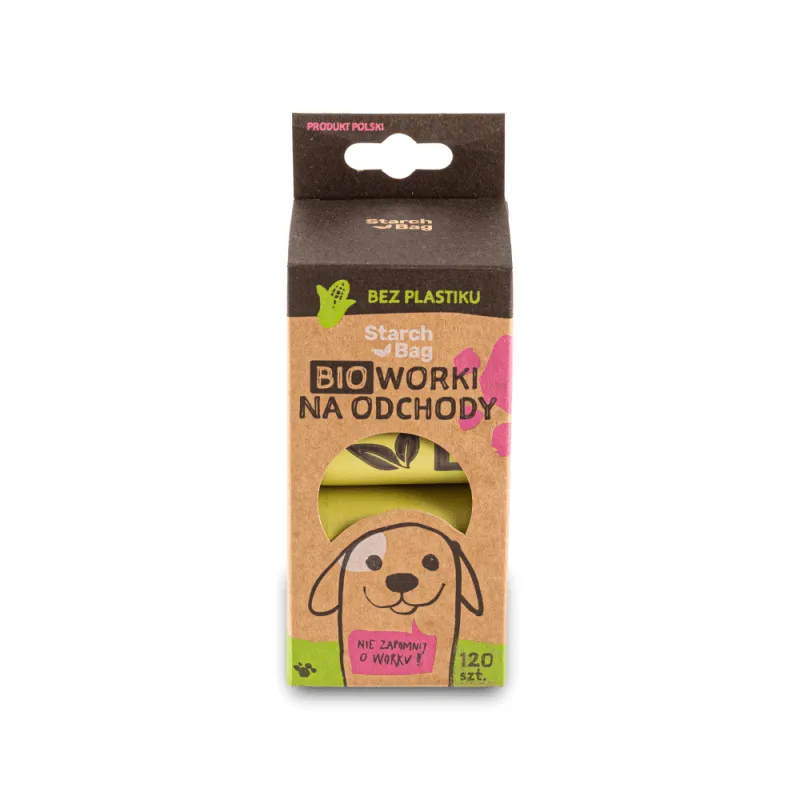 StarchBag BIO Bolsas para heces, Verde - 120 unidades