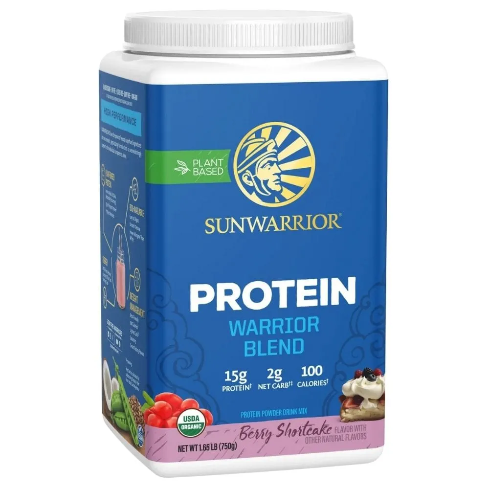 Sunwarrior Warrior Blend Protein, Proteína vegetal, Pastel de arándanos - 750 g