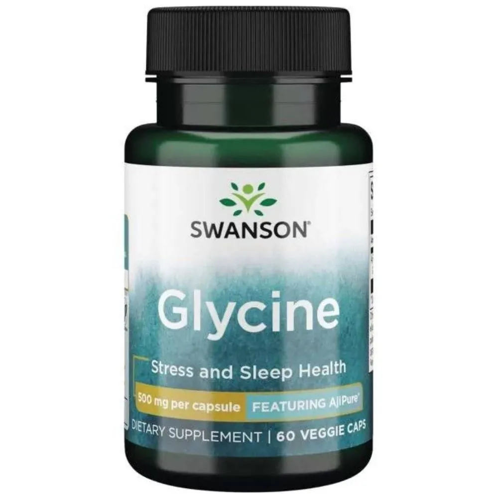 Swanson AjiPure Glicina 500 mg - 60 cápsulas