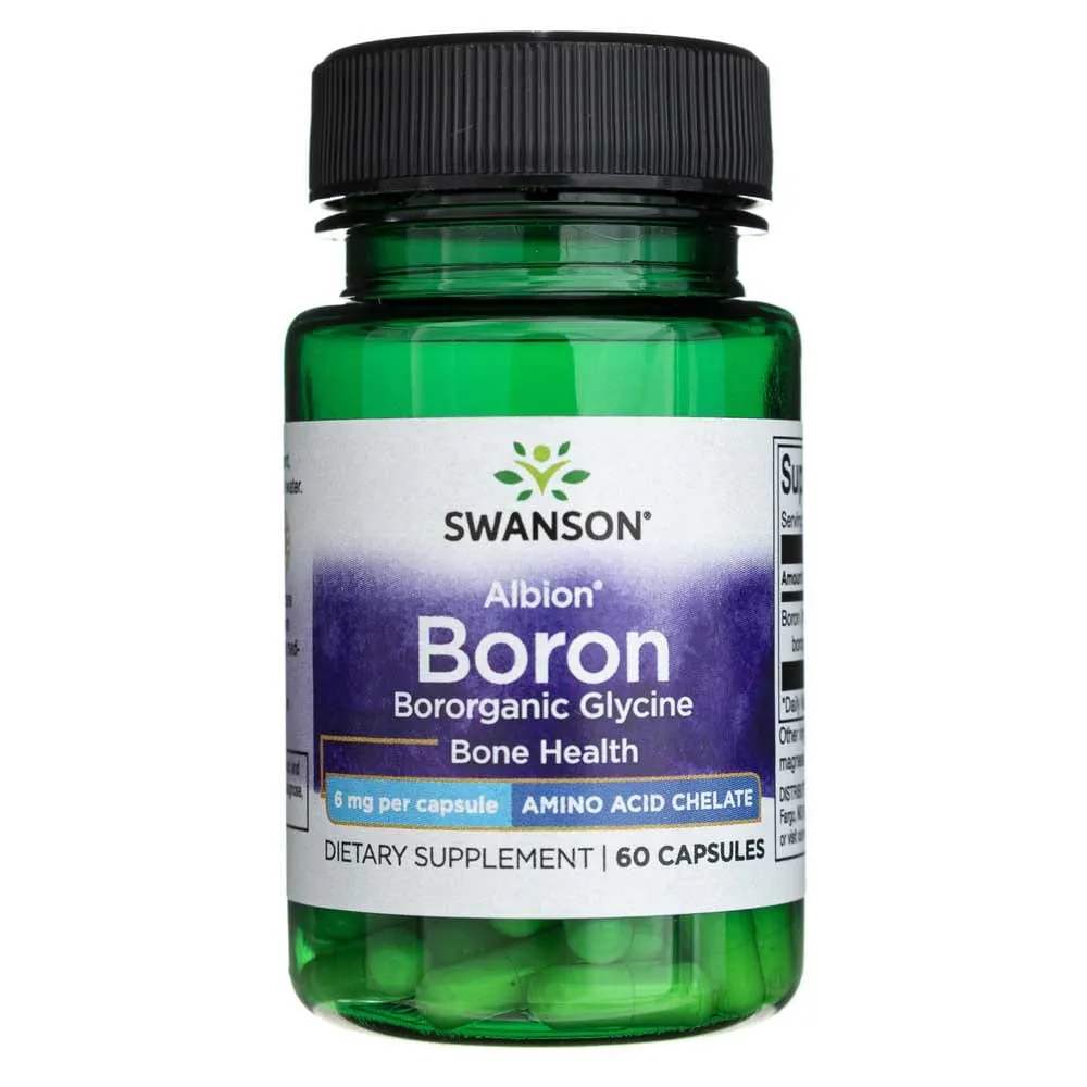 Swanson Albion Boro Glicina Bororgánica 6 mg - 60 Cápsulas